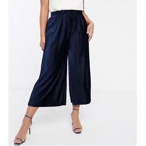 Blue Plisse Pants